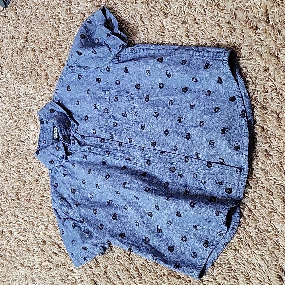 STAR WARS collared short sleeve button down